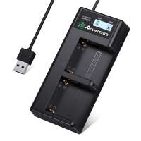 Powerextra  Smart LCD Display Dual USB Camera Battery Charger For Sony NP-F930 NP-F950 NP-F960 Battery